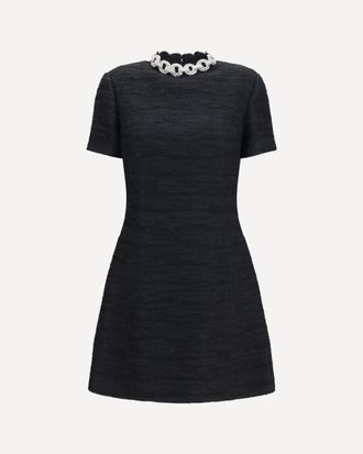 Valentino Abito ricamato con girocollo impreziosito Woman 46