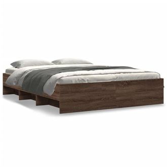 Berkfield Home Bed Frame Frame Brown Oak 150x200 cm King Size Wood