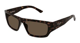 Balenciaga Brown Rectangular Mens Sunglasses BB0366S 002 58