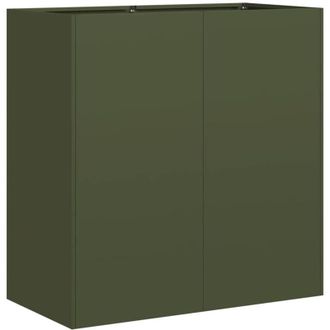 vidaXL Planter Olive Green 80x40x80 cm Cold-rolled Steel vidaXL