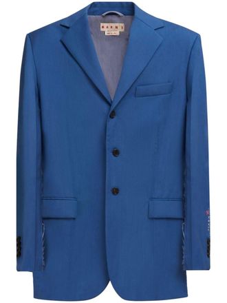 Marni Blazer met enkele rij knopen - Blauw
