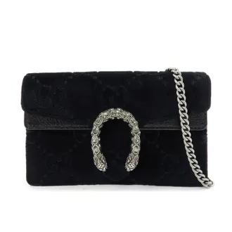 Gucci Dionysus Velvet Black Velvet Handbag (Pre-Owned)