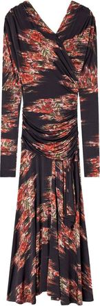 Ganni Long Dress With Floral Print