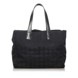 Chanel Pre-owned Womens Vintage New Travel Line Nylon Tote Bag Black - One Size