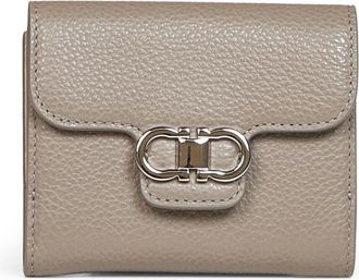 Ferragamo Portafoglio - Dames - Portefeuilles - Grijs - ONE Size - Leer - Accessoires