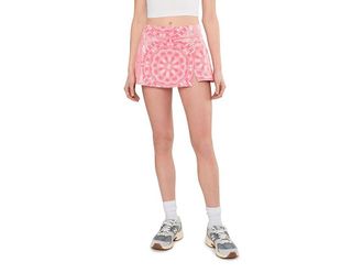 Free People Movement Printed Hot Shot Mini Skort Womens Dress Bandana Fruit Punch : LG (Womens 12-14), Cotton/Elastane
