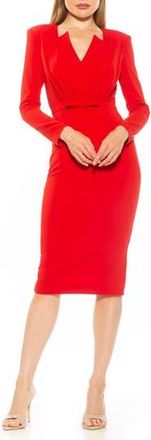 Alexia Admor Arleth V-Neck Sheath Dress in Red at Nordstrom Rack, Size X-Small