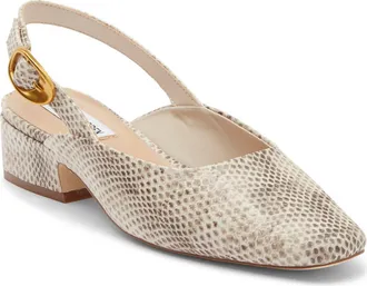 Steve Madden Diona Slingback Pump in Natural Snake at Nordstrom Rack, Size 6.5