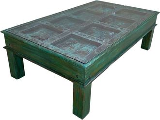 Wanderlust Deco Mesa De Centro De Madera Artesanal 146x79x45h Cm