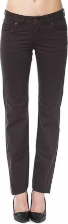 Emanuel Ungaro Womens Straightleg Pants Classic Style - Dark Brown Cotton - Size 31 (Waist)