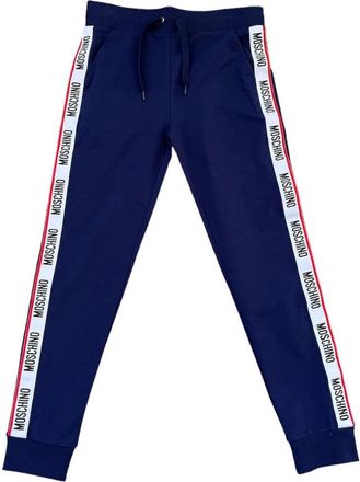 Moschino Heren Trainingsbroek- Katoen- Stijlvol Model - Heren - Sweatpants - Blauw - XS - Katoen - Broeken