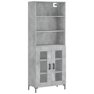 Berkfield Home Highboard Concrete Grey 69.5x34x180 cm Engineered Wood