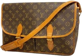 Louis Vuitton Pre-owned Cross Body Bags, female, Brown, Size: ONE SIZE Pre-owned Gibeciere GM Shoulder Bag