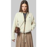 Burberry Cropped Wool-Cashmere Blend Fleece Jacket