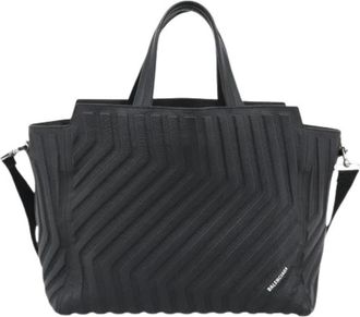 Balenciaga Pre-owned Vintage Tote Bag - Dames - Vintage Shopper - Zwart - ONE Size - Leer - Vintage