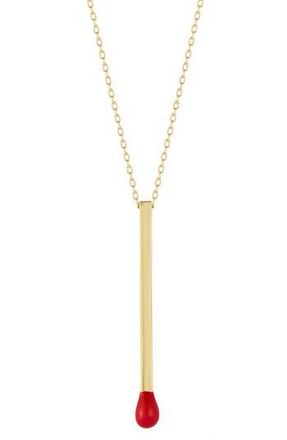 Sphera Milano Enamel Matchstick Pendant Necklace in Gold at Nordstrom Rack