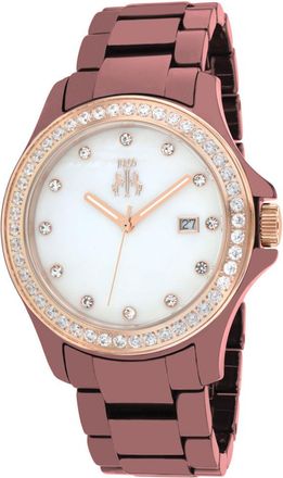Jivago Watches Womens Maroon MOP dial Watch