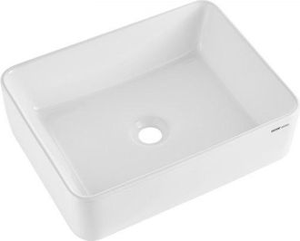 OEM Lavabo Rectangular, Lavabo De Cer&aacute;mica Blanca Para Ba&ntilde;o De 19 X 14,7, Lavabo De Cer&aacute;mica Blanca Para Ba&ntilde;o Sobre Encimera, Estilo Moderno, Elegante Y L