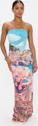 Show me your Mumu Taylor Tube Dress in Oasis Beach Club at Nordstrom, Size Small