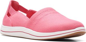 Clarks Womens Breeze Step Loafer, Bright Coral Canvas, 4.5 UK