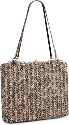 Paco Rabanne 1969 Snakeskin Print Shoulder Bag in Snake Avorio/Silver at Nordstrom