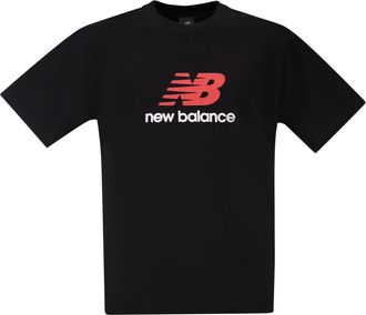 New Balance katoenen T-shirt met logo