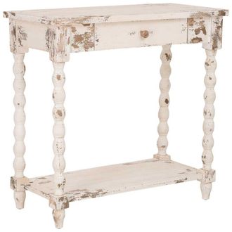 Wanderlust Deco Recibidor de madera blanco 80x40x80h cm