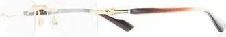 Gucci GG1221O Rimless Metal Eyeglasses - Brown