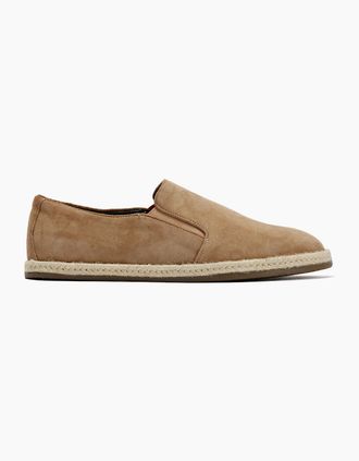 Hudson Mens HAVANA MENS BEIGE SUEDE ESPADRILLES - Cream - Size: 12