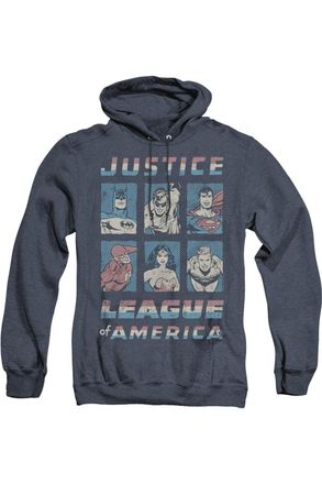 Gildan Justice League of America American League Adult Heather Hoodie / Hooded Sweatshirt