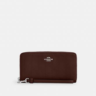 Coach Long Zip Around Wallet With Quilting