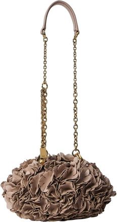 Chlo&eacute; Tassen, Dames, Beige, ONE Size, Leer, Floral Appliqu&eacute; Chain Bag