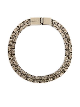 Isabel Marant Elsy double-chain bracelet - men - Brass - L - Silver
