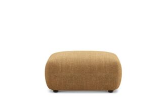 Castlery Auburn Ottoman Customized, (Washed Chenille) Caramel, Machine Washable, Modular for Ottomans, Brown, Castlery