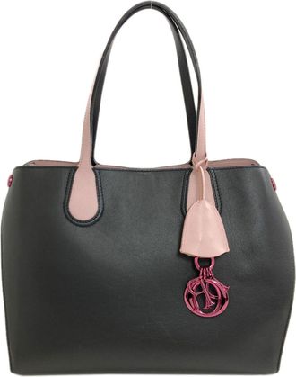 Dior Black Pink Leather Tote Bag (Pre-Owned)