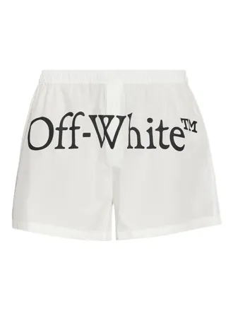 Off-white Katoenen boxershorts met logodetail - Wit