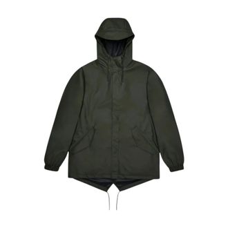 Rains Fishtail Jacket - Dames - Regenjassen - Groen - L - Leer - Jassen