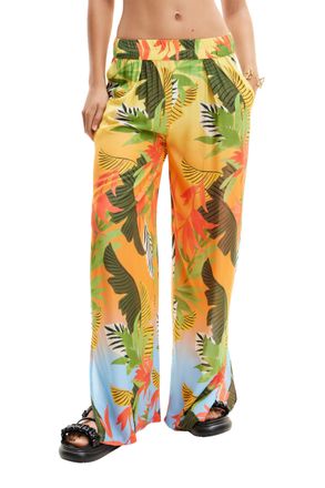 Desigual Womens Swim_Pant Tropical Pa Bikini Bottoms, Orange, XX-Large