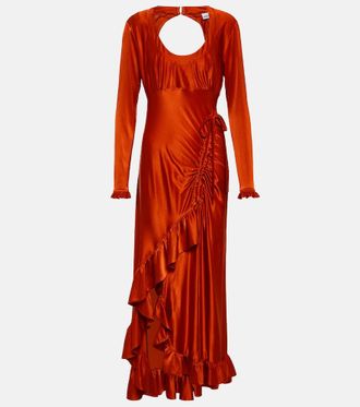Paco Rabanne Womens Viscose Jersey Robe in Black | Size 36