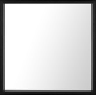 Beliani Beliani - Espejo De Pared Con Marco Sint&eacute;tico Negro Cuadrado 50 X 50 Cm Estilo Minimalista Brignoles