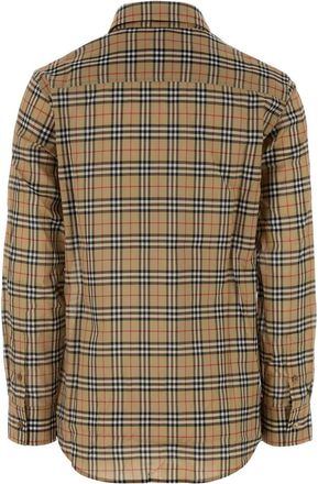 Burberry Womens Embroidered Cotton Shirt Sandipcheck Exterior: Maglie Sweater