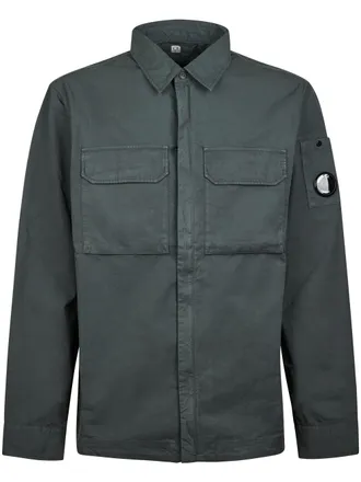 C.P. Company Organic Gabardine Zipped Lens Overshirt