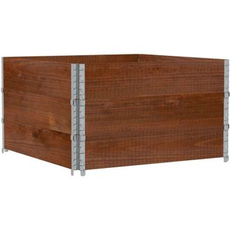 vidaXL Jardinera De Madera Maciza De Pino Marr&oacute;n 100x100 Cm Vidaxl