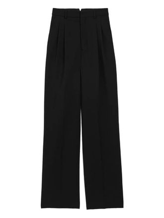 Ami high-waist pleated tailored trousers - Black
