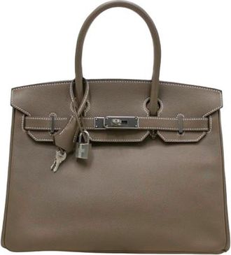 Herm&egrave;s Grey Epsom Leather Birkin 30