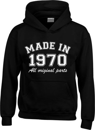 Edward Sinclair L Black Hoodie Made in 1970 in White Print