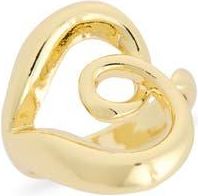 Nordstrom Rack Demi Fine Open Heart Ring in Gold at Nordstrom Rack, Size 8