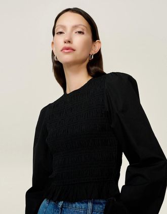 Omnes Womens Kaloppe Top in Black - Size: 14