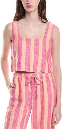 Electric & Rose Linen Boxy Tank