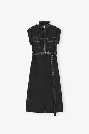 Ganni Black Nylon Dress - Size 32